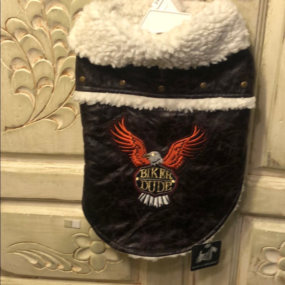 Biker dude dog jacket